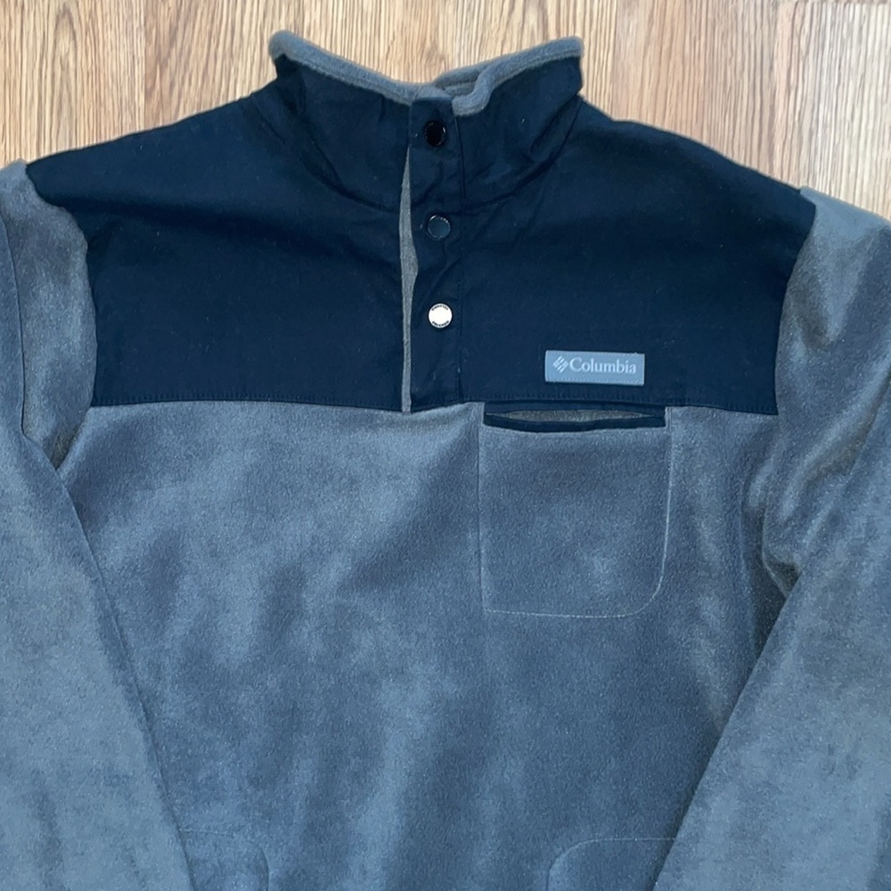 Columbia fleece pullover 1/4 button down. Men’s size large - Picture 2 of 6